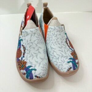 Womens Walking Shoes UIN Slip On Loafers Pomegranate Blossom Size 9